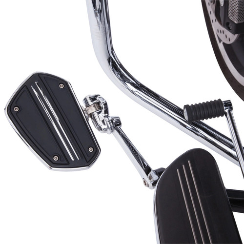 Ciro Twin Rail Mini Chrome Floorboards w/out Mounts (60301)