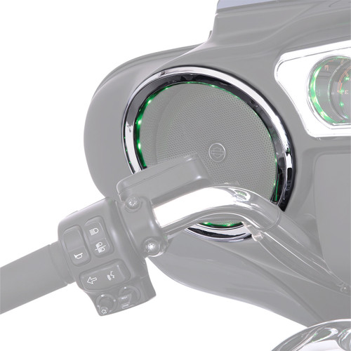 Ciro Front Speaker Chrome Accents w/LED Lights (42100)