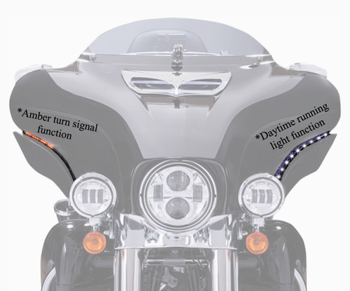 Ciro Bat Blades Front LED Fairing Trim (45102)