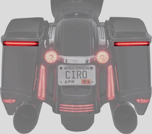 Ciro Bag Blades Red LED Rear Turn Signal Lights for '97-13 FLTR/FLHT (40038)