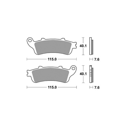 Braking SM1 Semi-Metallic Brake Pads (813SM1)