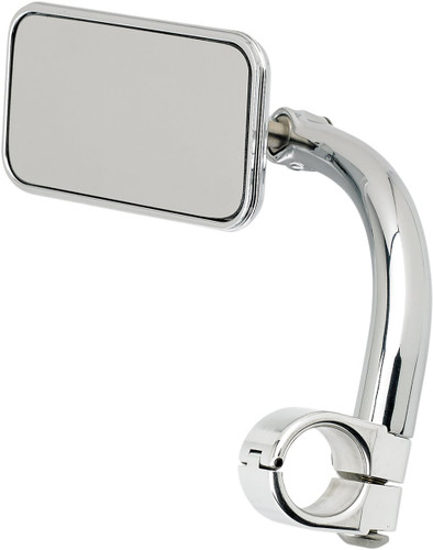 Biltwell Rectangular Chrome 7/8" Clamp-On Utility Mirror (6502-278-501)