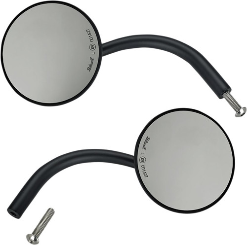 Biltwell Round Perch Mount Utility Mirrors Black 4" (6503-400-132)