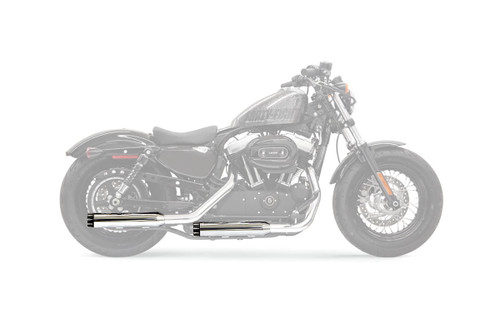 Bassani 3" FirePower Chrome Slip-On Mufflers w/Black/Contrasting Flutes (1X27T)