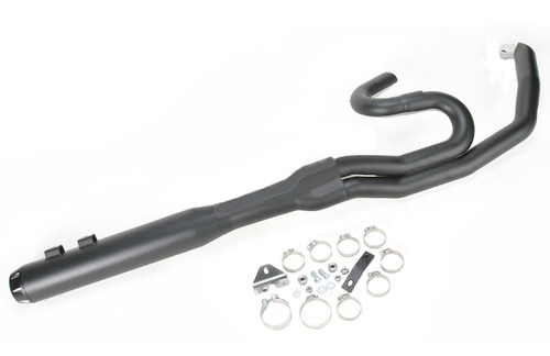 Bassani Road Rage II B4 Series Straight Black 2-into-1 Exhaust System (FLH-757B)
