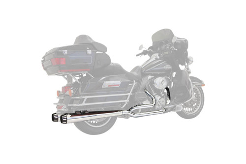 Bassani True-Dual Down Under Chrome Megaphone Exhaust System (1F66R)