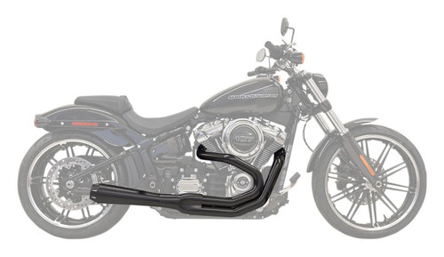 Bassani Road Rage Short 15.5" Megaphone Black 2-into-1 Exhaust System (1S62RB)