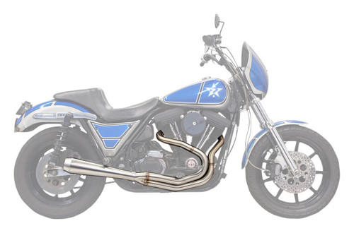 Bassani Road Rage III Megaphone Stainless 2-into-1 Exhaust System (1FXRSS)