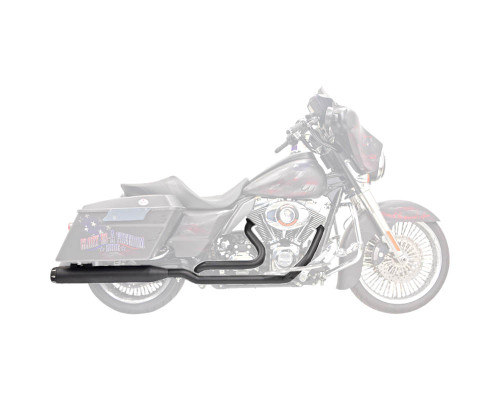 Bassani True-Dual Down Under Black Straight-Can Style Exhaust System (1F76RB)