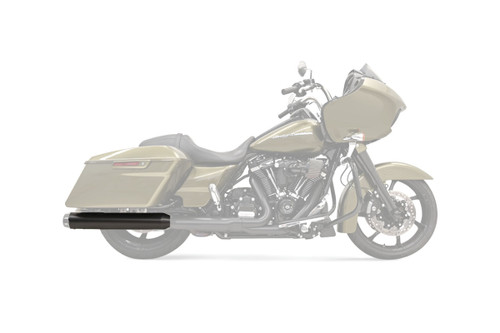 Bassani 4" Slip-On Quick Change Mufflers Black w/out End Caps (1F740B)