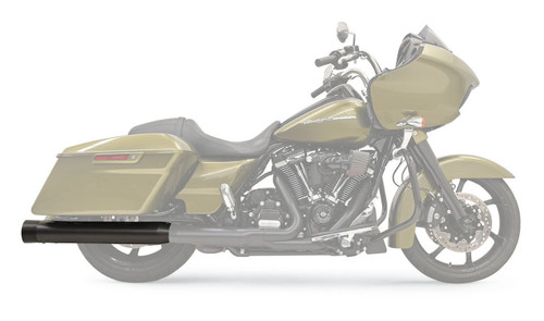 Bassani 4" DNT Straight-Can Black Slip-On Mufflers w/Black End Caps (1F7DNT5B)