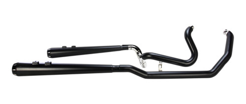 Bassani True-Dual Down Under Black Megaphone Exhaust System (1F66RB)