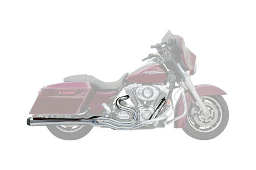 Bassani Road Rage II Megaphone 2-Into-1 Chrome B4 Exhaust System (FLH-747)