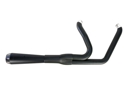 Bassani Road Rage Short 21" Megaphone Black 2-into-1 Exhaust System (1FXR2B)