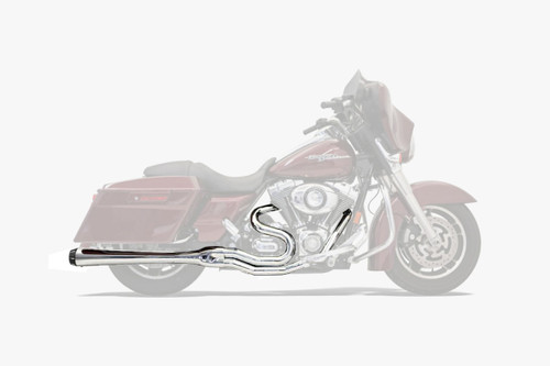Bassani Road Rage II 2-Into-1 System Mega-Power Series/Long/Chrome (FLH-767)