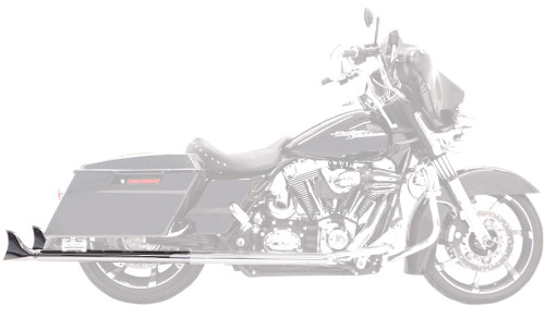 Bassani 2.25" Chrome 36" Fishtail Slip-On Mufflers (no Baffles) (1F17E36)