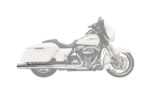 Bassani 4" DNT Straight-Can Chrome Slip-On Mufflers w/Chrome End Caps (1F72DNT6)