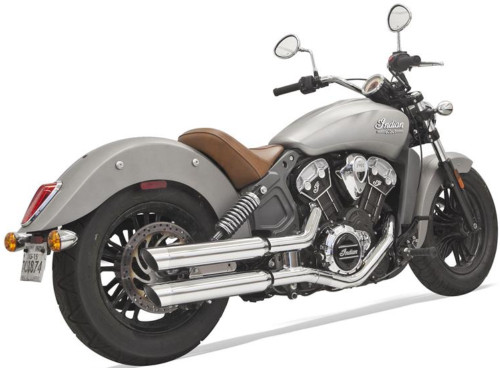 Bassani 3" Chrome Slip-On Mufflers w/Slash-Cut Ends (8S27SC)