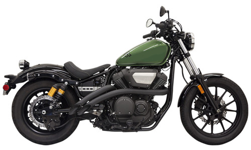 Bassani Radial Sweepers Black Exhaust System for '14-15 Yamaha Bolt (3B1F2B)