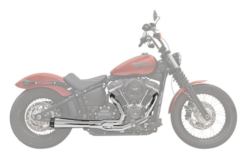 Bassani Road Rage Short 15.5" Megaphone Chrome 2-into-1 Exhaust System (1S72R)