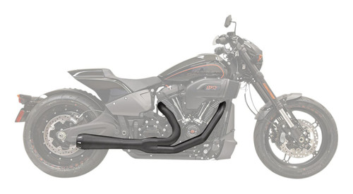 Bassani Road Rage Short 15.5" Megaphone Black 2-into-1 Exhaust System (1S94RB)