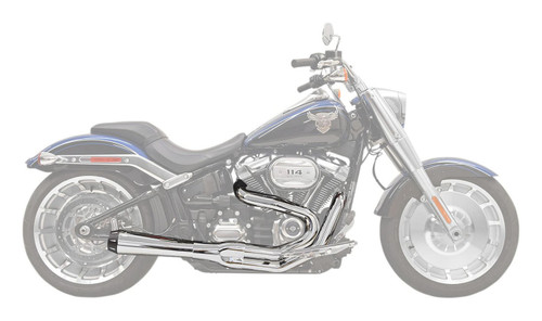 Bassani Road Rage Short 15.5" Megaphone Chrome 2-into-1 Exhaust System (1S62R)