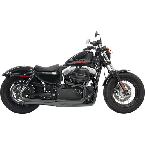 Bassani Road Rage II Short Full Exhaust System - Mega-Power - Black (1X22RB)