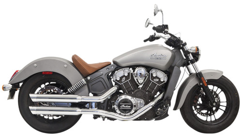 Bassani 3" Chrome Slip-On Mufflers w/Slash-Cut Ends (8S17SC)
