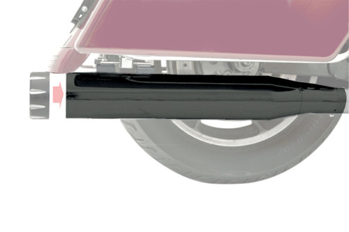 Bassani 4" Slip-On Quick Change Mufflers Black w/out End Caps (1F742B)