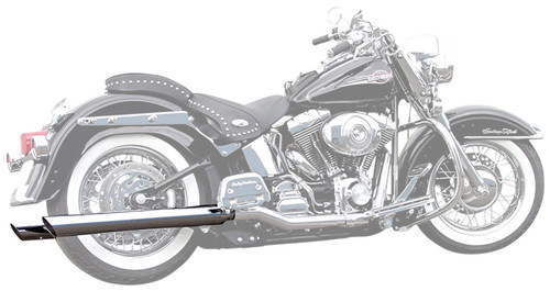 Bassani 3" Chrome Slash-Cut Slip-On Mufflers for True-Dual Head Pipes (31117B)