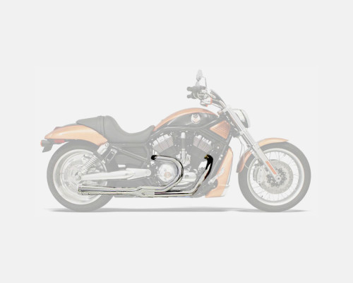 Bassani Road Rage 12" Megaphone Chrome Short 2-into-1 System (1V12J)
