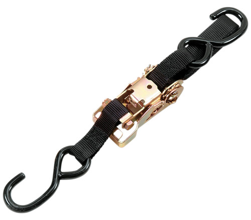 Parts Unlimited 1" x 6ft Heavy-Duty Ratchet Black Tie Down (131022)
