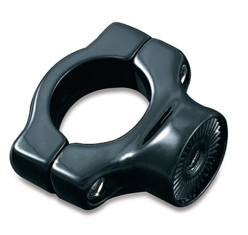 Kuryakyn Curved Side License Plate Mount - 1.25 I.D." - Black (3121)