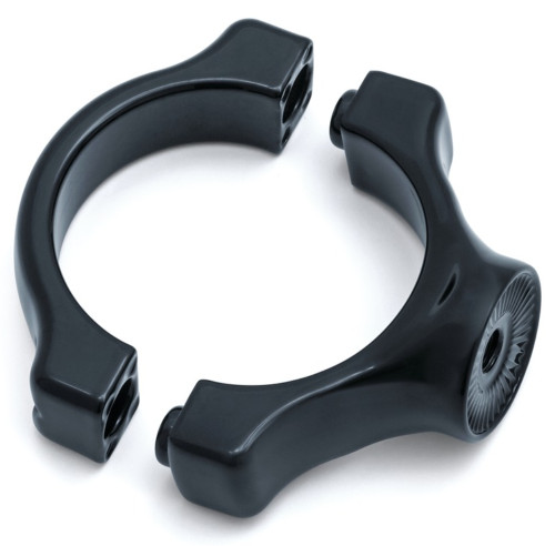Kuryakyn Curved Side License Plate Mount - 1.25 I.D." - Black (3121)