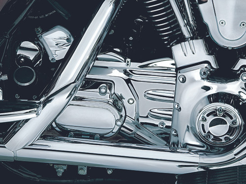 Kuryakyn Chrome Oil Line Cover/Transmission Shroud (8201)