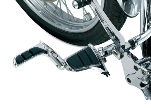 Kuryakyn Swingwing Chrome/Black Footpegs with Male Mount (4466)