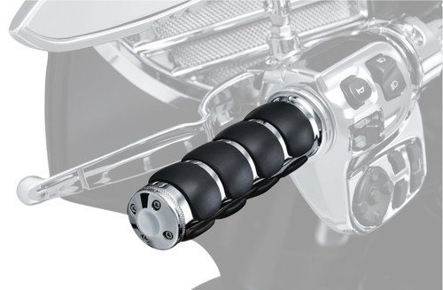Kuryakyn ISO Chrome/Black Cable Style Handlebar Grips (6205)
