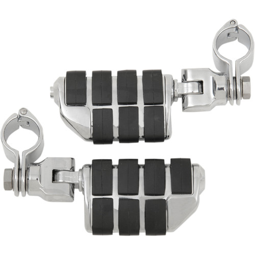 Kuryakyn Dually Chrome ISO-Footpegs with Mounts & Magnum Quick Clamps (7992)