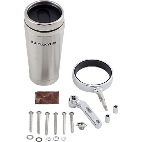 Kuryakyn Universal Chrome Drink Holder & Mug with Perch Mount (1463)