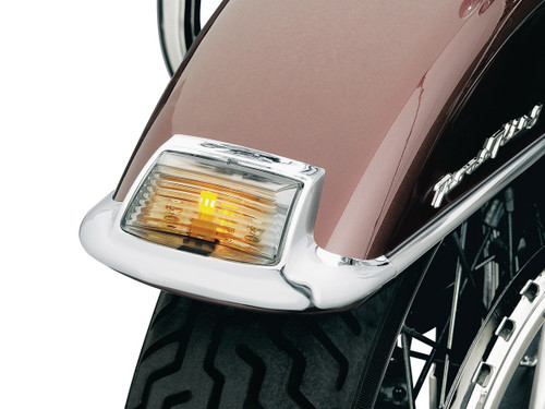 Kuryakyn Front Fender Tip Smoke Lens Kit w/Amber LED (4824)