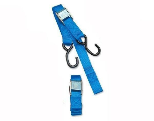 Parts Unlimited 1" HD Cam Buckle Blue Tie Downs w/Built-In Assist (3920-0073)