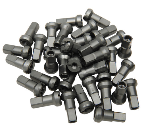 Moose MX1 Billet Spoke Nipples Ti-Gray 8 gauge (0211-0191)