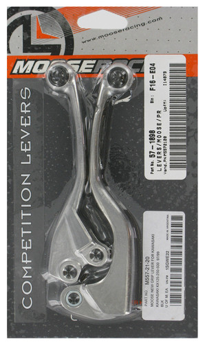 Moose Competition Black Grip Shorty Brake/Std Clutch Lever Set (M557-21-20)