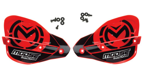Moose Pro Bend & Contour Handguard Shields | Red/Black (0635-1469)