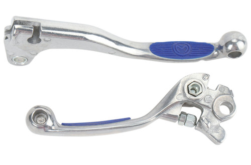 Moose Shorty Brake/Standard Clutch Lever Set w/Blue Grip (0610-0114)