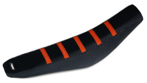 Moose Black/Orange Ribbed Seat Cover (0821-2110)
