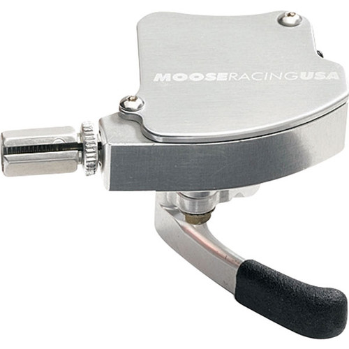 Moose Polished Silver Aluminum ATV Thumb Throttle (M78-004)