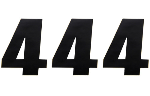 Moose 3-pk Adhesive Race Numbers 4.5" Black #4 (4310-0644)