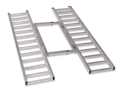 Moose Tri-Fold Adjustable ATV Aluminum Ramp Silver 76” Length (3910-0008)