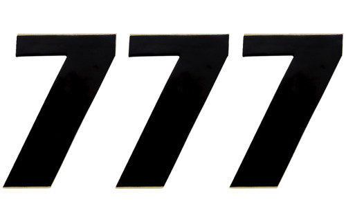 Moose 3-pk Adhesive Race Numbers 4.5" Black #7 (4310-0647)